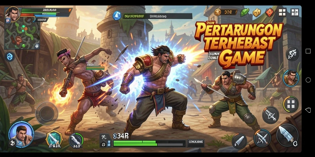Tampilan permainan 34R yang seru dalam pertarungan Fighting.