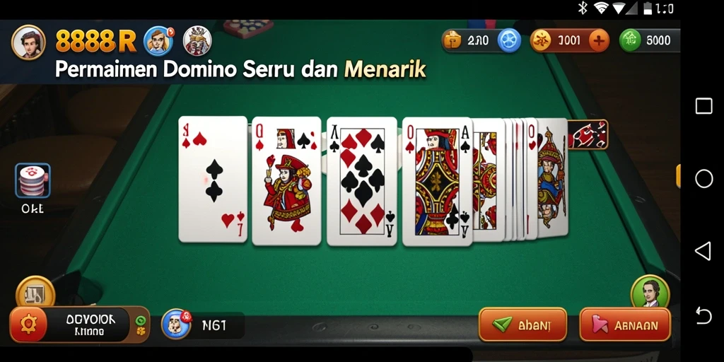 Screenshot gameplay 888R yang menampilkan momen seru bermain domino.