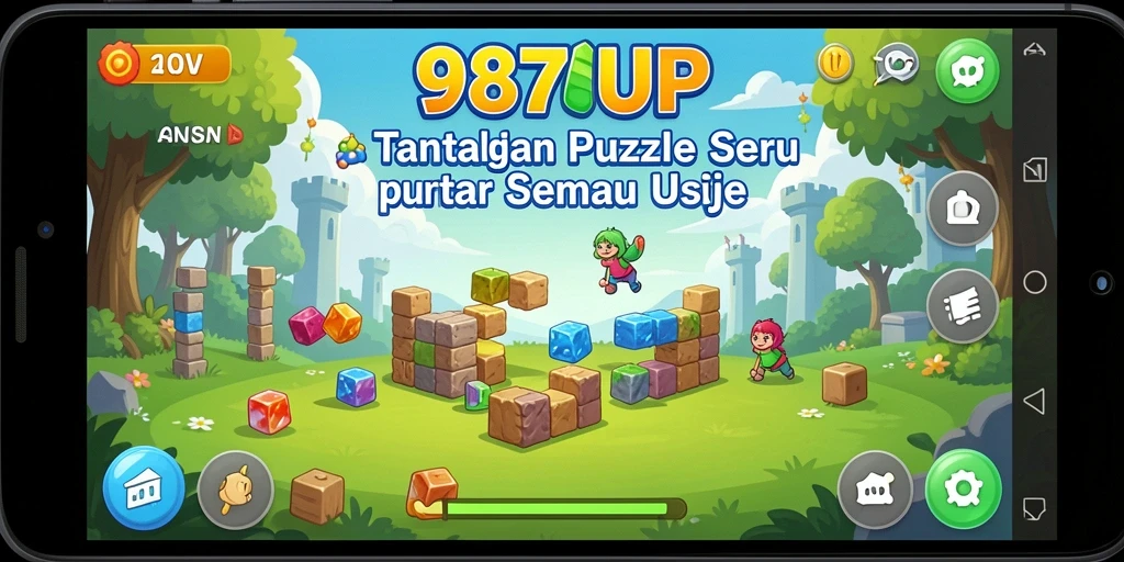 Tampilan gameplay <strong>987UP</strong> dengan tantangan puzzle yang menarik.
