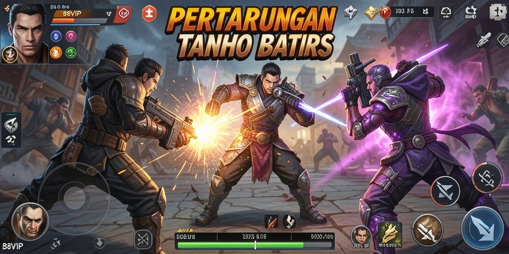 Tampilan gameplay seru di arena pertarungan B8VIP.