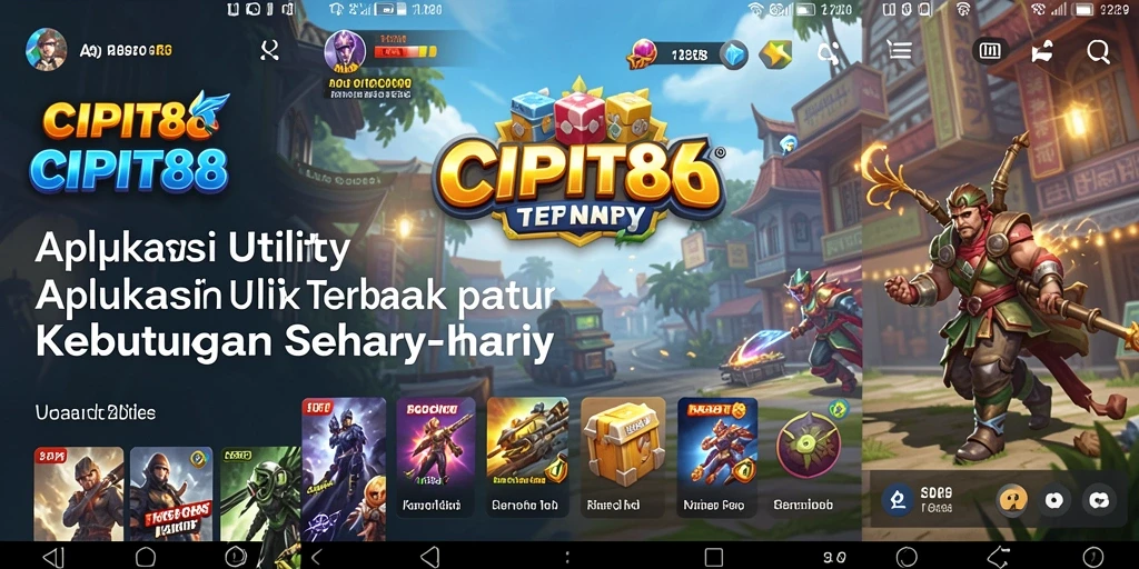 Screenshot utama CIPIT88 menampilkan antarmuka aplikasi yang sederhana dan fungsional.