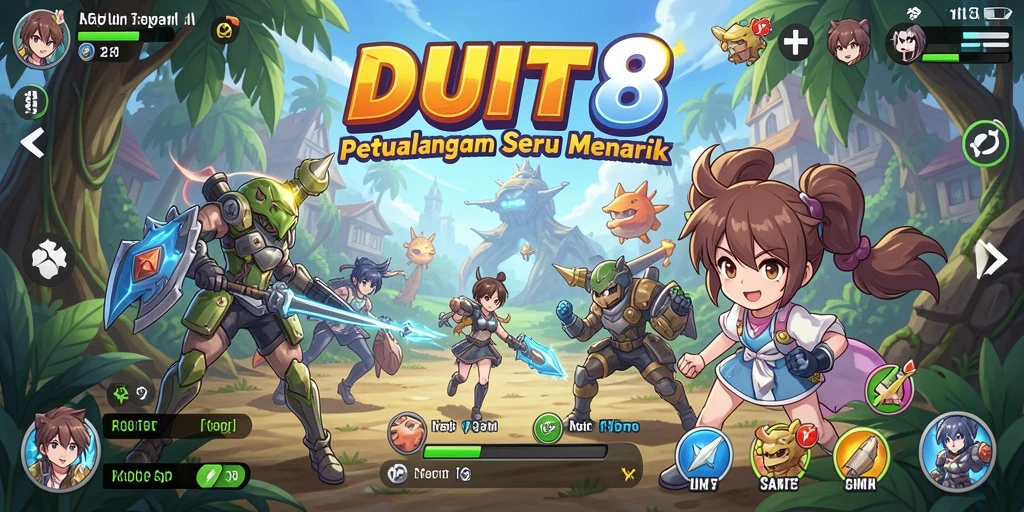 Tampilan gameplay yang seru di DUIT8 dengan karakter Anime.