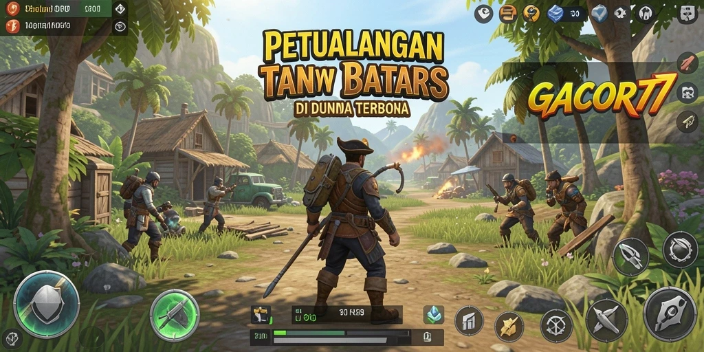 Screenshot utama GACOR77 yang menampilkan petualangan seru di dunia terbuka.