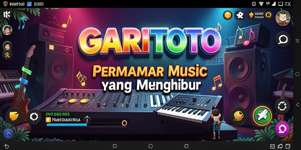Tampilan gameplay GARITOTO dengan banyak lagu dan tantangan menarik.