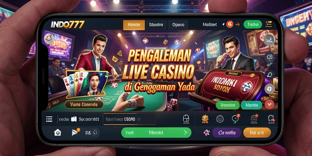 Tampilan gameplay Live Casino yang mendebarkan dan interaktif.