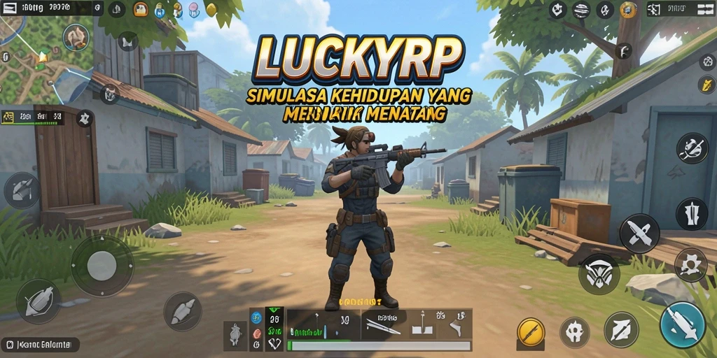 Tampilan gameplay LUCKYRP yang dinamis dan interaktif.