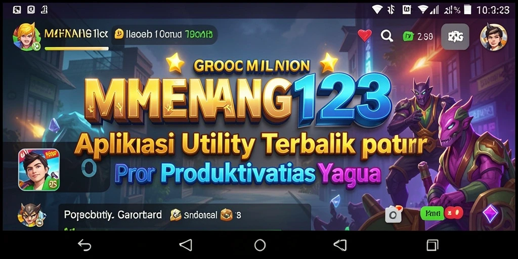 Tampilan antarmuka pengguna yang sederhana dan efektif dari MENANG123.