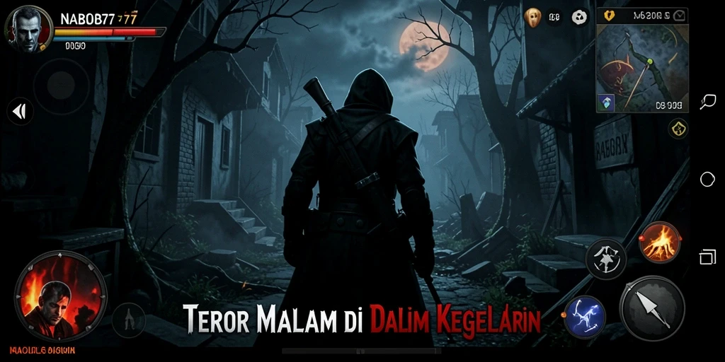 Gameplay NABOB77 yang mencekam dengan suasana yang menyeramkan.