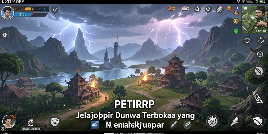 Screenshot menarik dari gameplay PETIRRP yang memperlihatkan dunia terbuka.