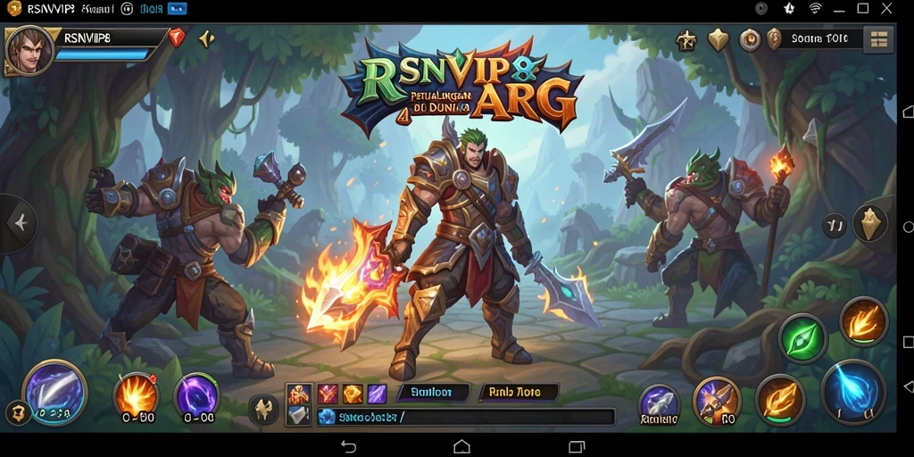 Sebuah screenshot menampilkan aksi seru dalam permainan ARPG RSNVIP8.