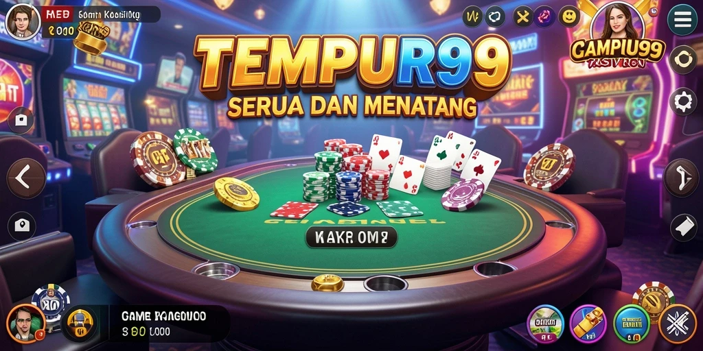 Visual gameplay seru dalam aplikasi Kasino TEMPUR99.