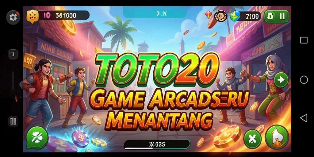 Tampilan menarik gameplay TOTO20 dengan aksi Arcade seru.