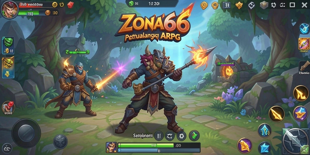Tampilan gameplay ZONA66 yang menegangkan dan dinamis di dunia ARPG.