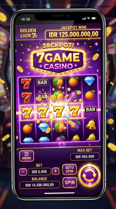 Tampilan antarmuka 7game yang sederhana dan menarik.